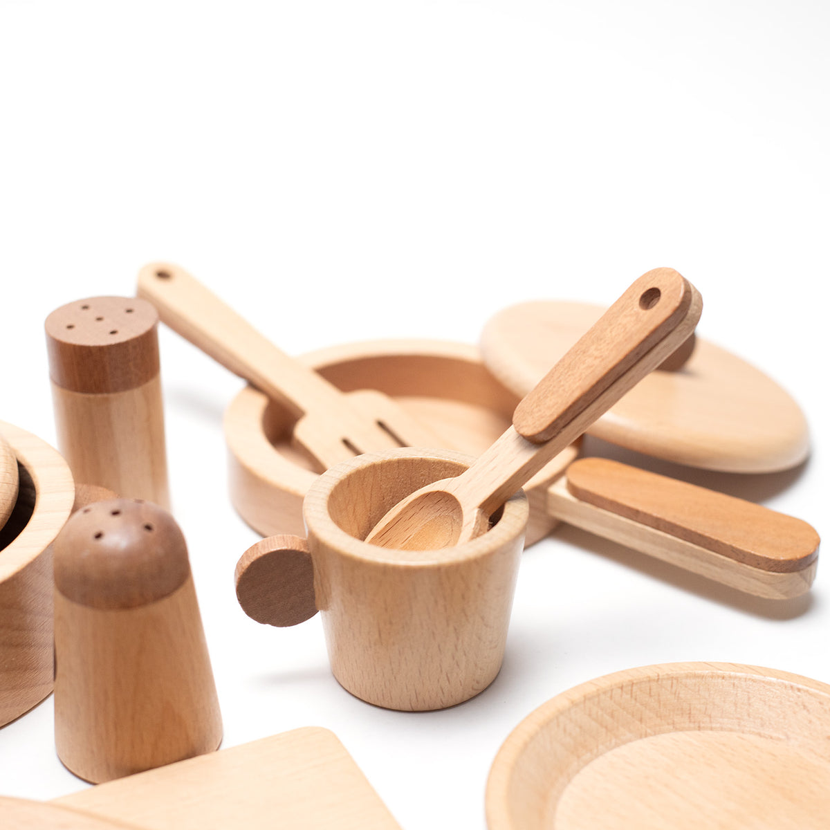 Houten speelgoed - Kookset/eetset - Montessori - Open einde speelgoed