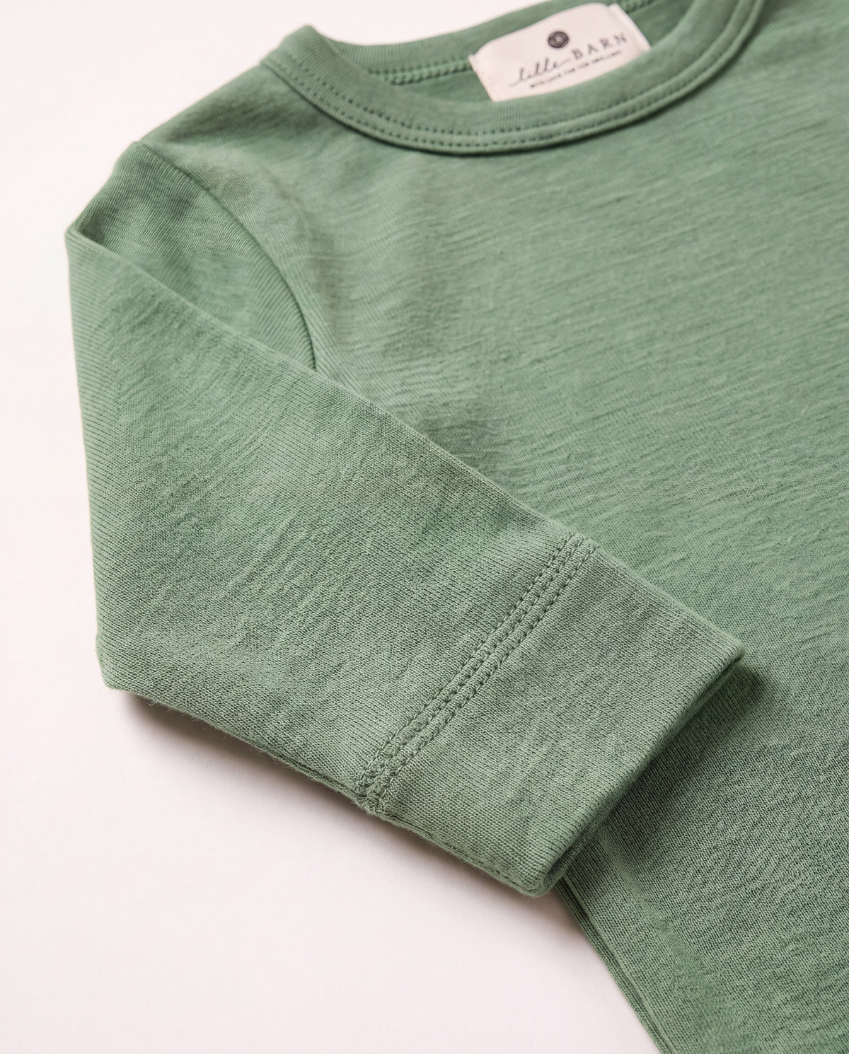 Langarm-Body aus Wolle – Merinowolle - Shale Green