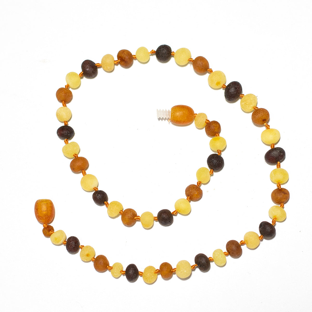 Baby/Kind – Barnsteen ketting – ruwe ronde kraaltjes – 33cm - 4 kleuren
