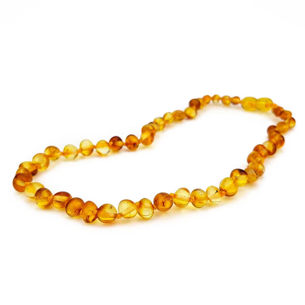 Baby/Kind - Barnsteen ketting - honing - gepolijste ronde steentjes - 33cm