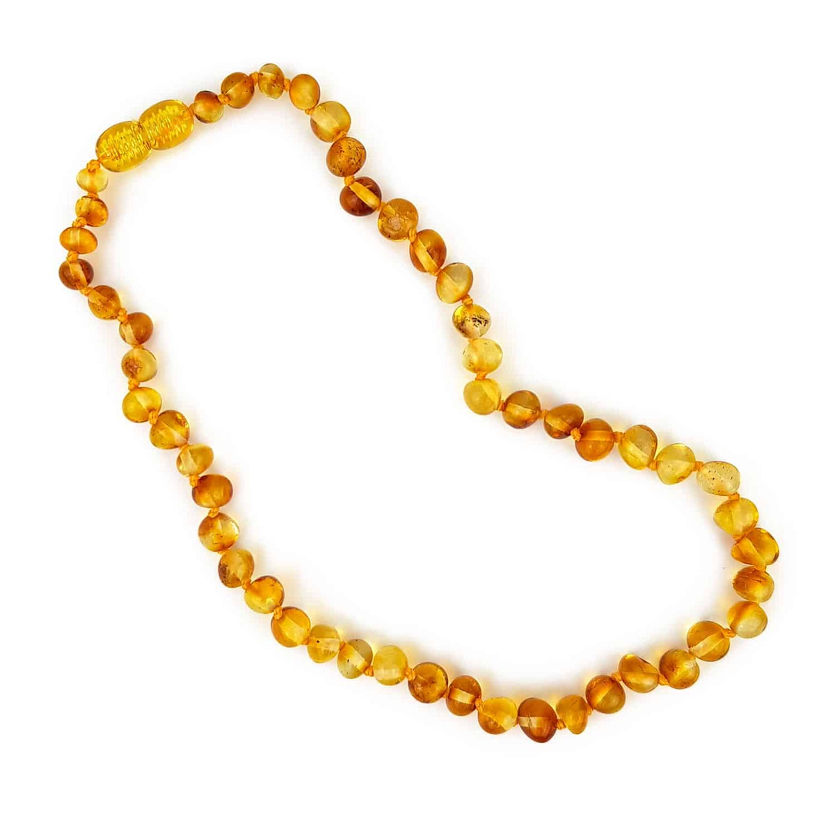 Baby/Kind - Barnsteen ketting - honing - gepolijste ronde steentjes - 33cm