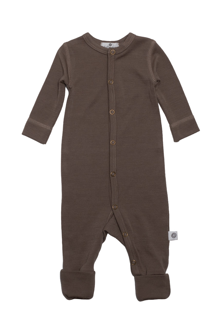 Baby-Strampler/Spielanzug aus Wolle – Merinowolle – Misty Rose