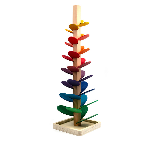 Holzspielzeug – Murmelbahnbaum mittel (72 cm) – Montessori – Spielzeug mit offenem Ende
