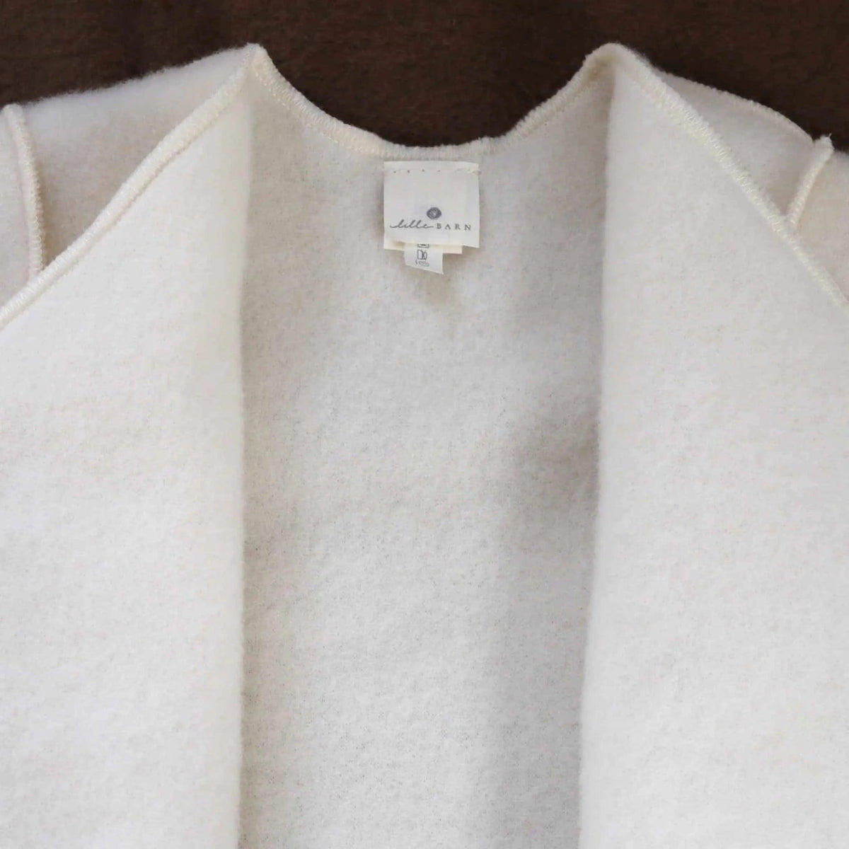 Wollen Baby / Newborn vestje - merinowol fleece - Naturel