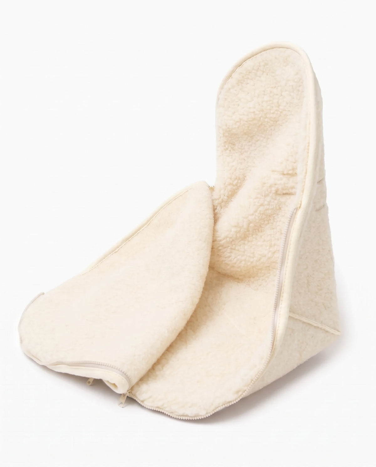 Wollener Baby-Fußsack für Autositz oder Maxi-Cosi - Natur - Merinowolle