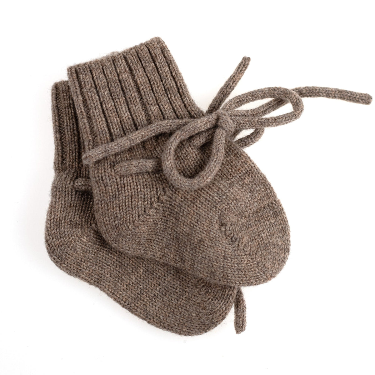 Woll-Babysocken / Neugeborenensocken - Merinowolle - Cobble