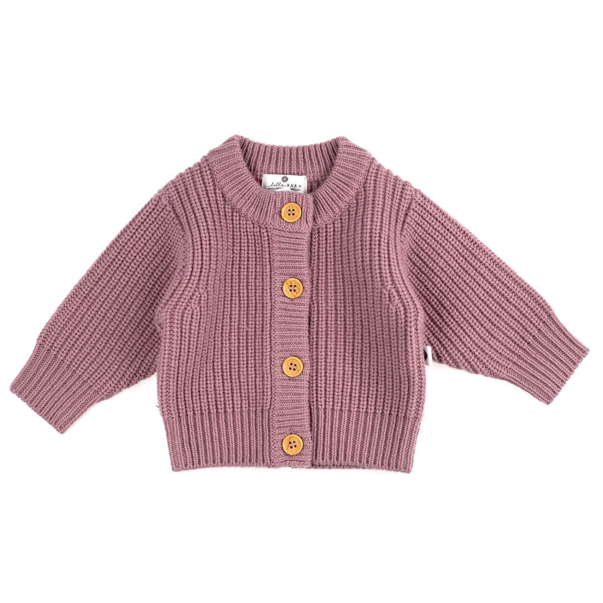 Gestrickter Woll-Baby-Cardigan – Merinowolle – Haze