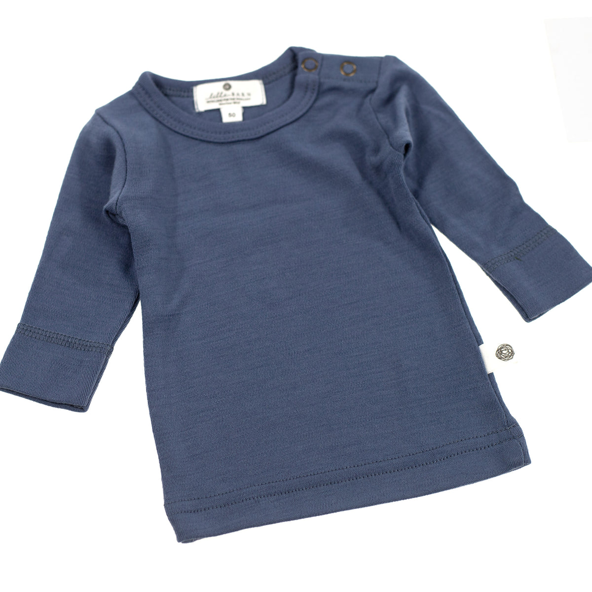 Wollen baby- kindertrui - Merinowol - Vintage Indigo