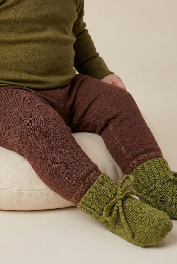 Woll Baby-Kinderhose - Merinowolle - Zimt