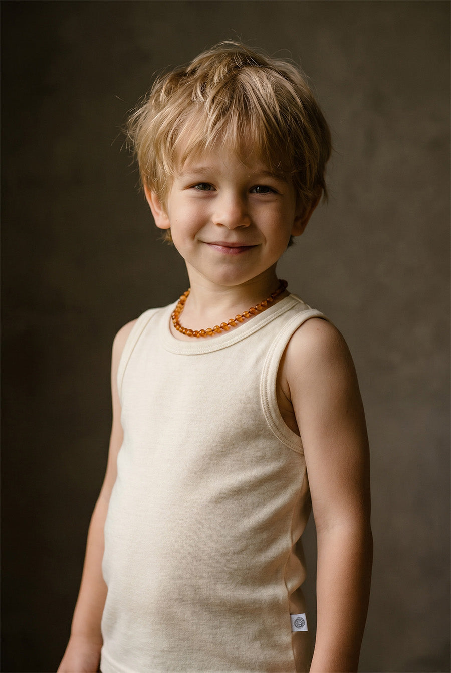Kinder Wollshirt - Merinowolle - Zimt