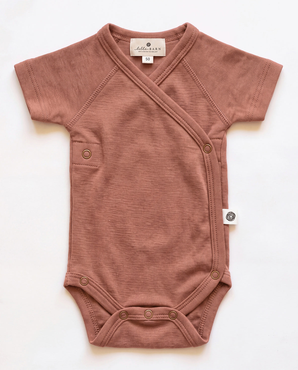 Woll-Wickelromper Kurzarm – Merinowolle - Cedar Wood
