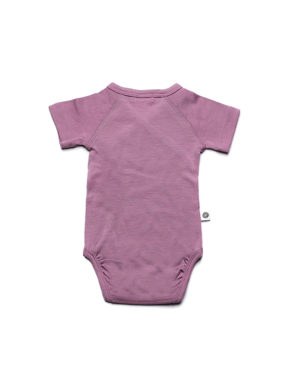 Wollen Overslagromper korte mouw – Merinowol - Lavender Mist