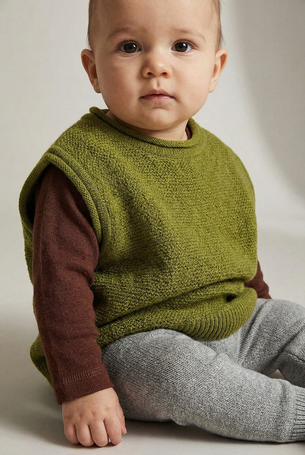 Baby-Strickjacke aus Merinowolle - Pickle