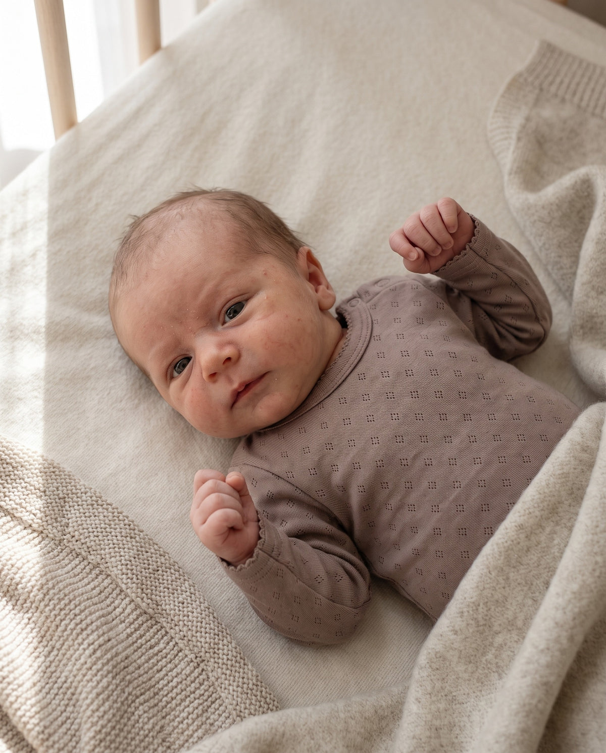 Woll-Pullover Pointelle – Merinowolle – Funghi