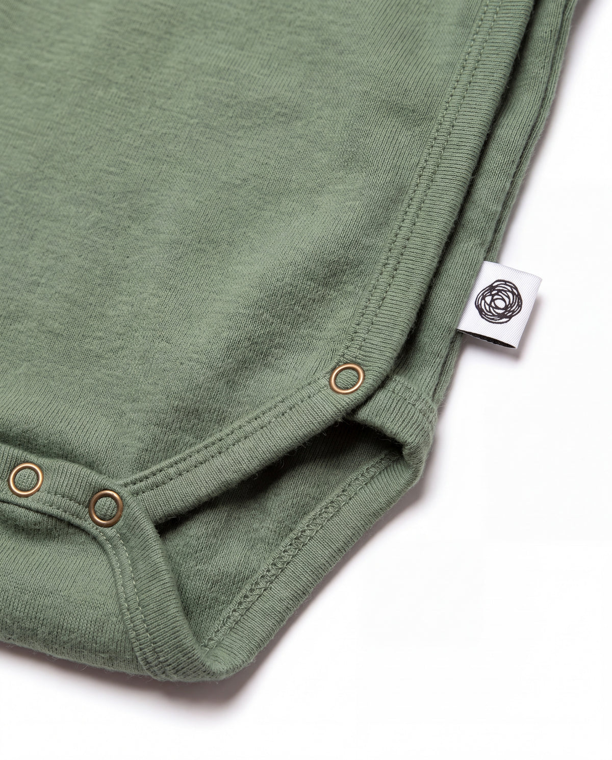 Wollener Wickelstrampler Langarm – Merinowolle - Shale Green