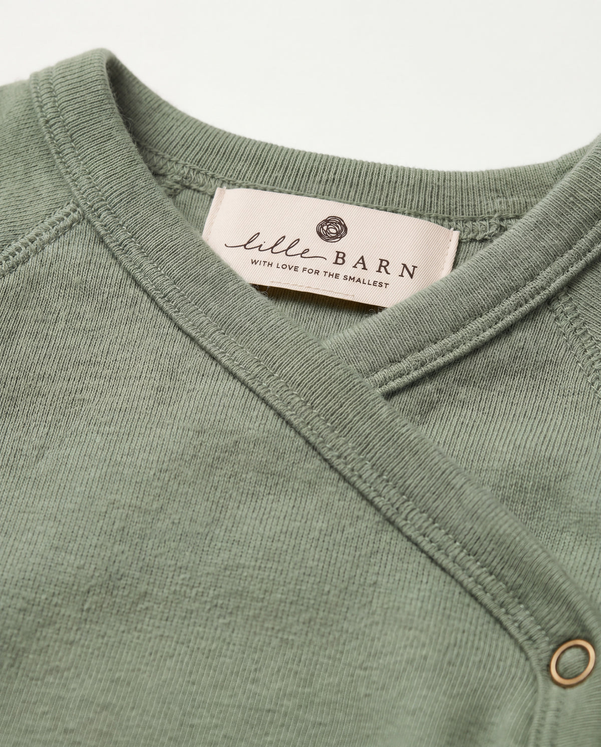 Wollener Wickelstrampler Langarm – Merinowolle - Shale Green