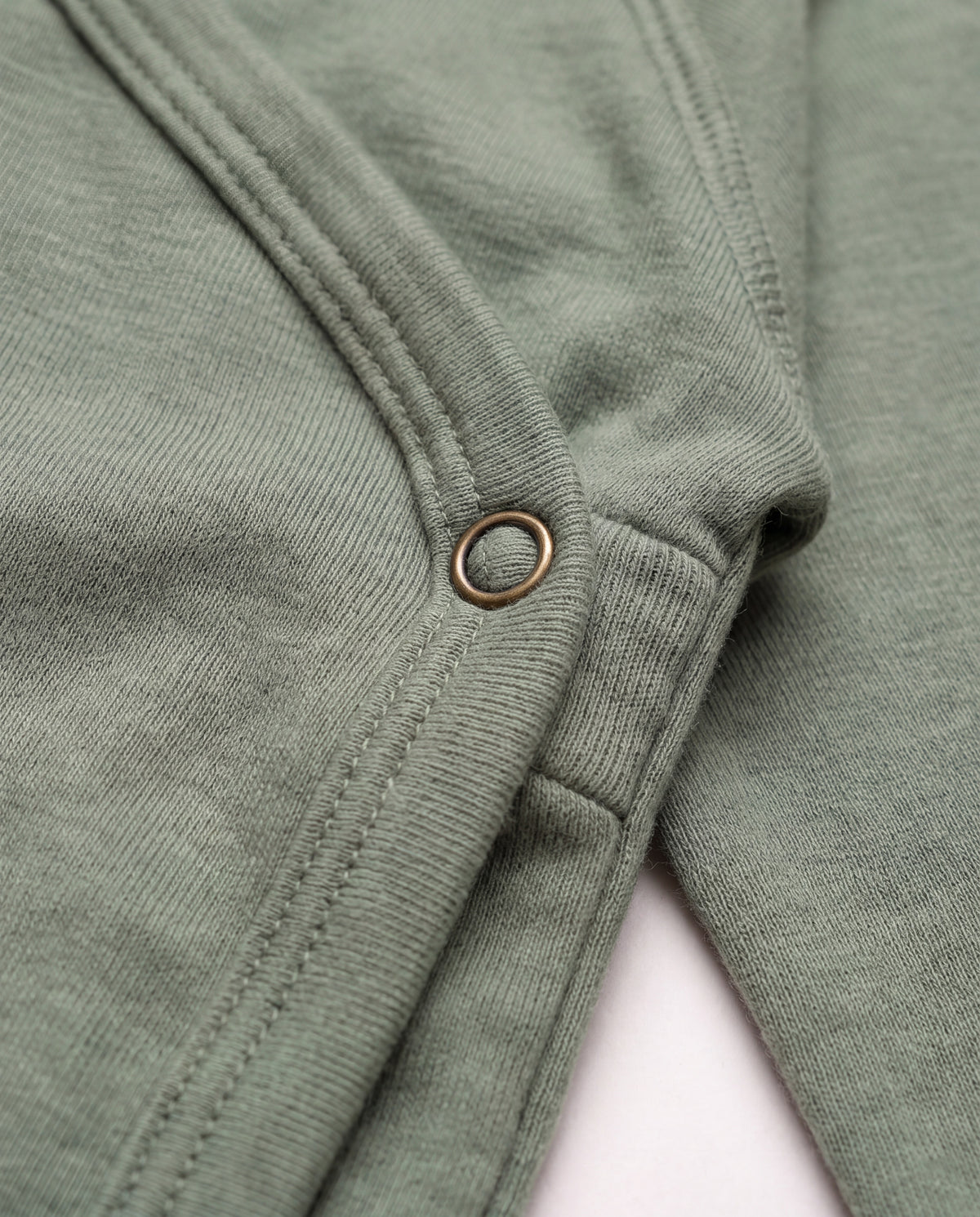 Wollener Wickelstrampler Langarm – Merinowolle - Shale Green
