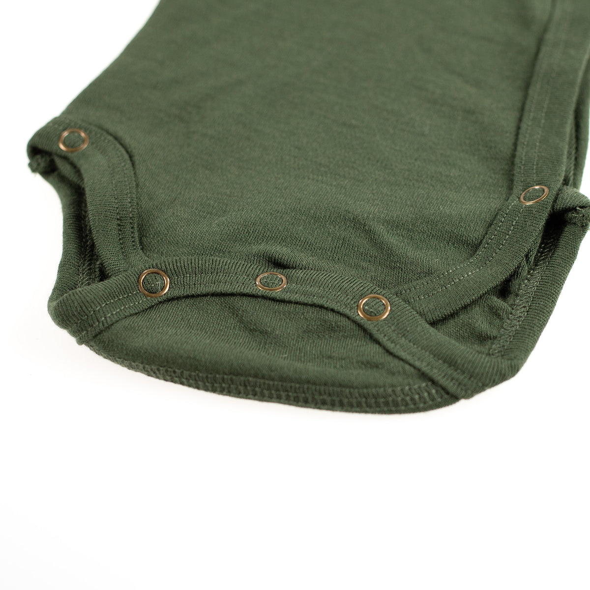 Wollen Overslagromper korte mouw – Merinowol - Rifle Green