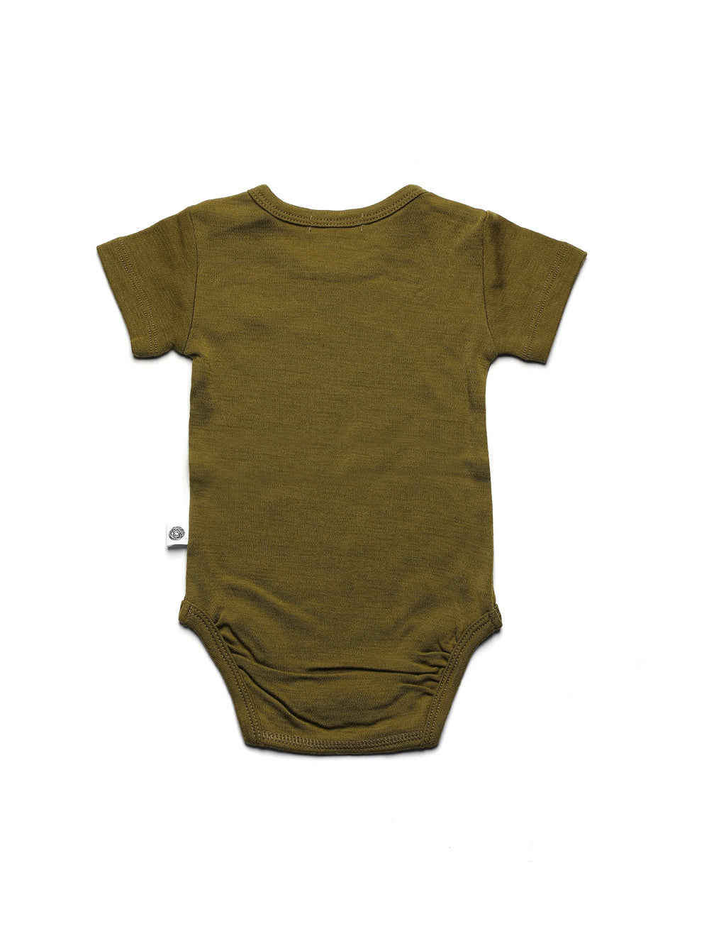 Merinwol romper korte mouwen - merinowol - Fir Green