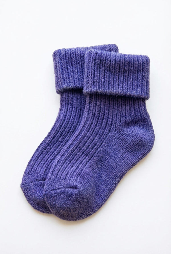 Wollbabysocken - Violett