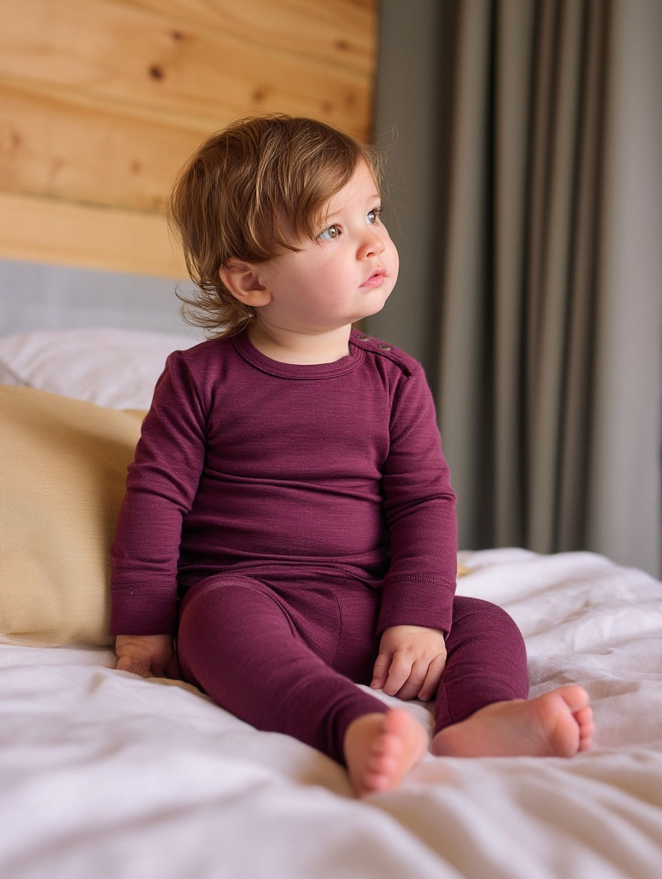 Wollpullover für Babys und Kinder - Merinowolle - Feige