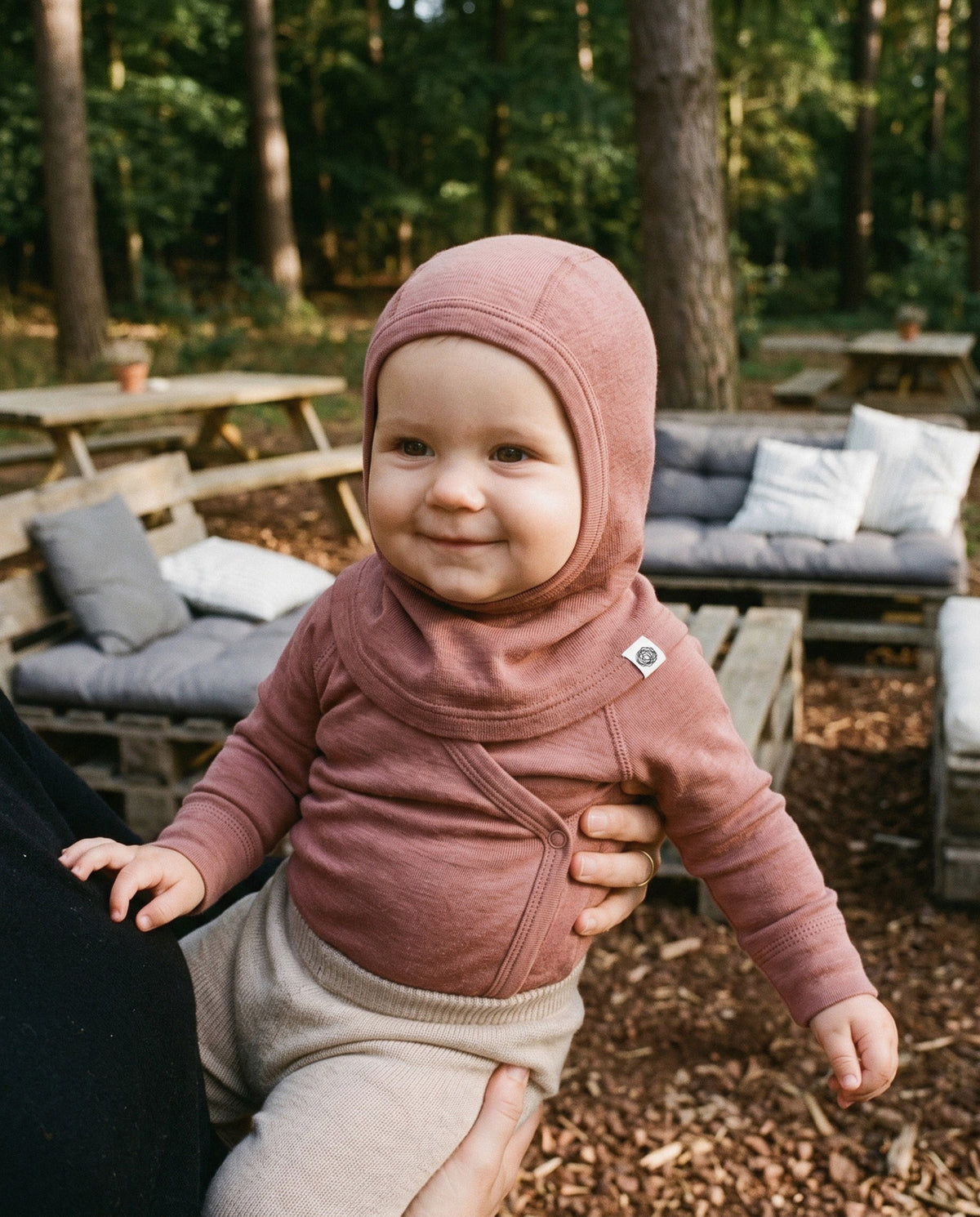 Kinder-Sturmhaube / Balaclava aus Wolle - Cedar Wood