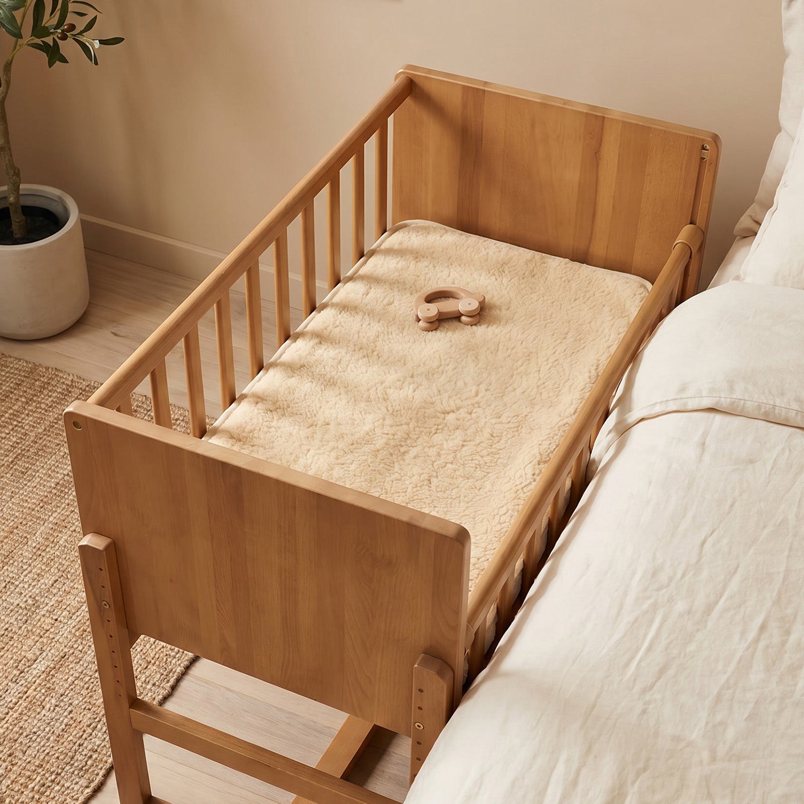 Wollen onderlegger / onderdeken co-sleeper