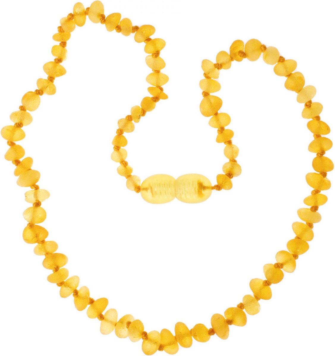 Baby/Kind - Barnsteen ketting - lemon - semi ronde ruwe kraaltjes - 33cm