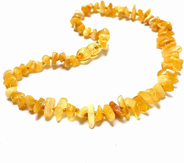 Baby/Kind - Bernsteinkette - Butter - Splitter 33cm