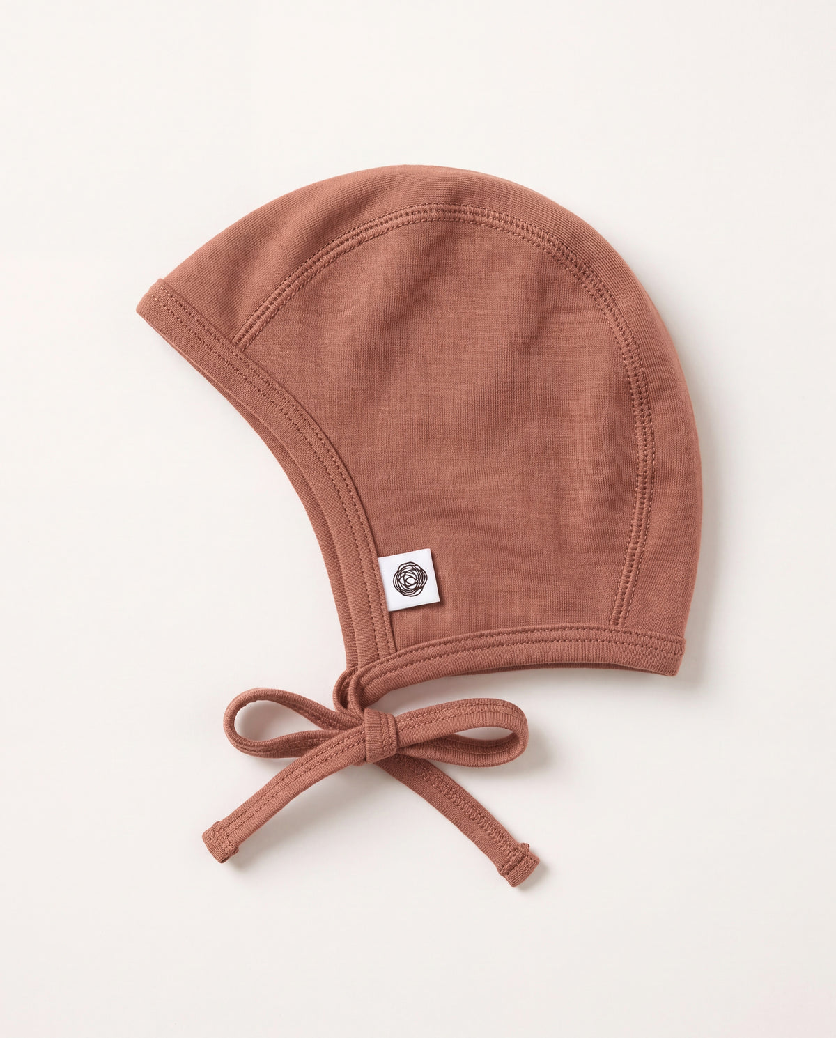 Babymütze mit Schleife aus Wolle – Merinowolle – Cedar Wood
