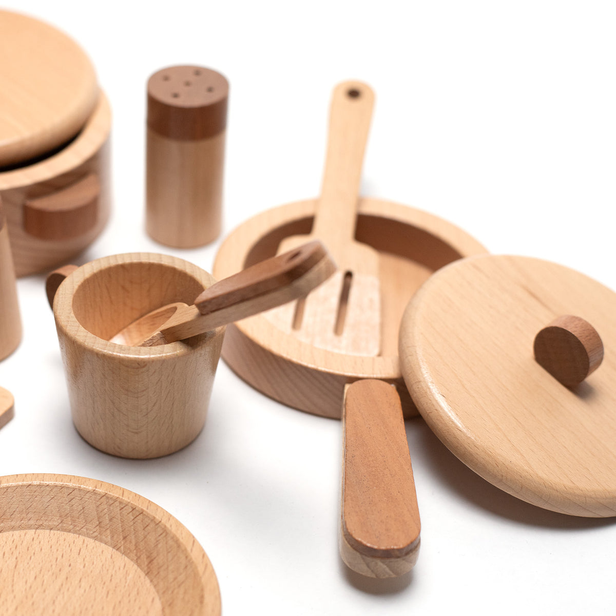 Houten speelgoed - Kookset/eetset - Montessori - Open einde speelgoed