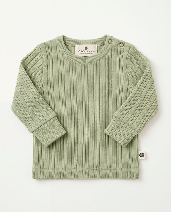 Wollpullover in Rippstrick - Merinowolle - Lint