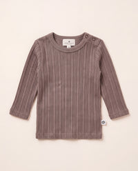 Wollpullover in Rippstrick - Merinowolle - Funghi – bild 3