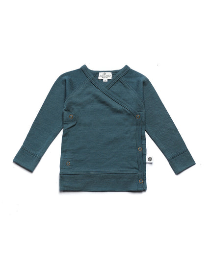 Baby Wollwickelpullover - Merinowolle - Orion Blue