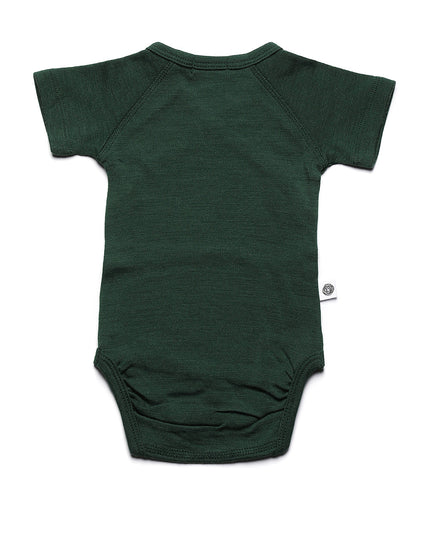 Kurzarm-Wickelspielanzug aus Wolle – Merinowolle