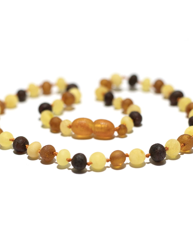 Baby/Kind – Bernsteinkette – runde Zitronenperlen – 33 cm