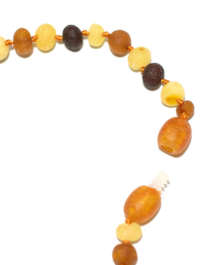 Baby/Kind – Bernsteinkette – runde Zitronenperlen – 33 cm