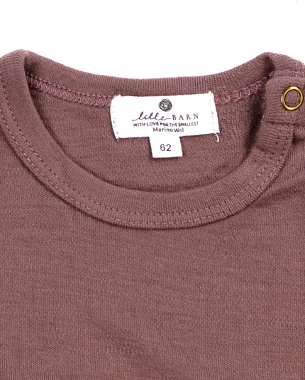 Wollen Baby- en kindertrui / long sleeve shirt – Merinowol - Twilight mauve - Lille Barn - With ♥ for the smallest