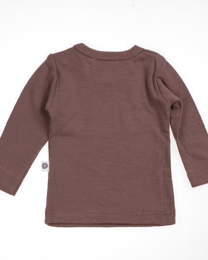 Wollen Baby- en kindertrui / long sleeve shirt – Merinowol - Twilight mauve - Lille Barn - With ♥ for the smallest