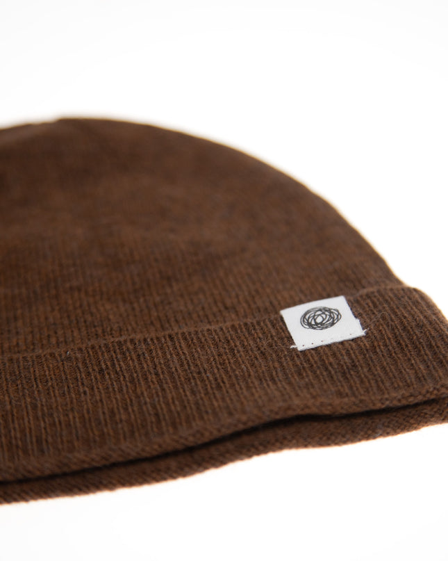 Babymütze aus Wolle gestrickt - Merinowolle - Braun