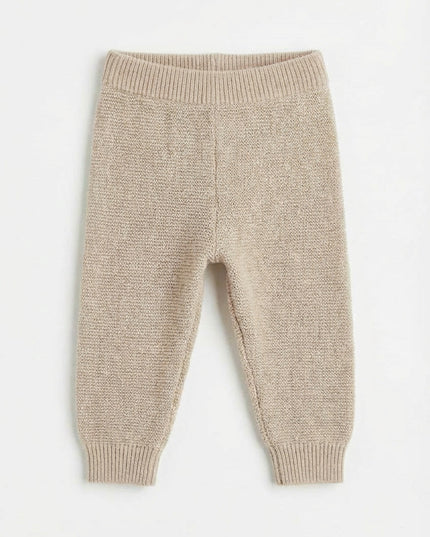 Baby-Strickhose aus Merinowolle - Knoblauch