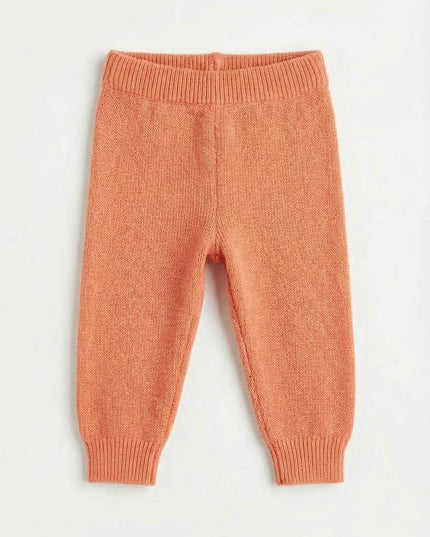 Baby-Strickhose aus Merinowolle - Pfirsichflaum