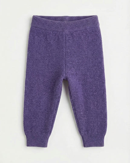 Baby-Strickhose aus Merinowolle – Violett