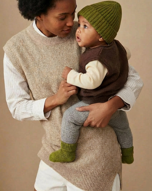 Babymütze aus Merinowolle – Gurke