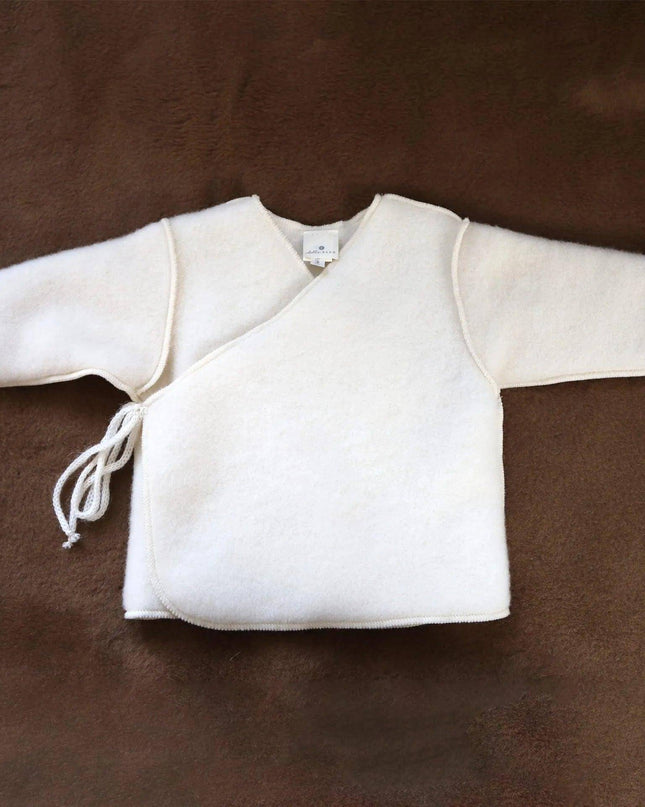 Wollen Baby / Newborn vestje - merinowol fleece - Naturel - Lille Barn - With ♥ for the smallest