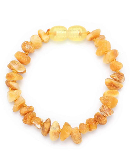 Baby/Kind – Barnsteen armbandje – Chips - Ruwe kraaltjes - 14cm - Butter - Lille Barn - With ♥ for the smallest