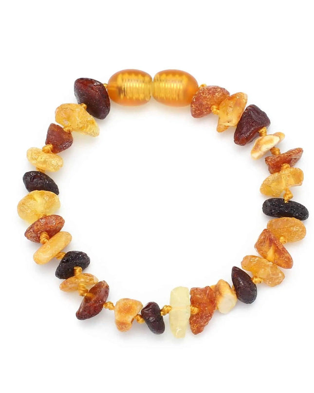 Baby/Kind – Barnsteen armbandje – Chips - Ruwe kraaltjes - 14cm - Gemengde kleuren - Lille Barn - With ♥ for the smallest