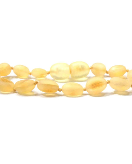 Baby/Kind - Barnsteen armbandje - Ovalen ruwe kraaltjes - Citroen - Lille Barn - With ♥ for the smallest