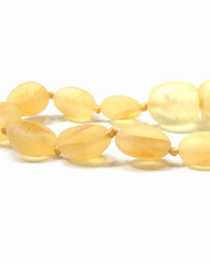 Baby/Kind - Barnsteen armbandje - Ovalen ruwe kraaltjes - Citroen - Lille Barn - With ♥ for the smallest