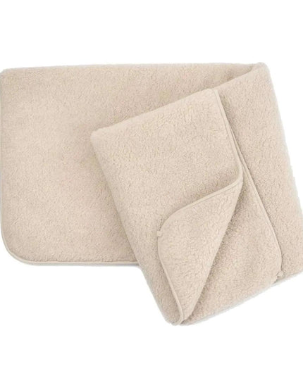 Wollen wiegdeken 2 laags - 75 x 100cm - Merinowol - Amandel - Lille Barn - With ♥ for the smallest